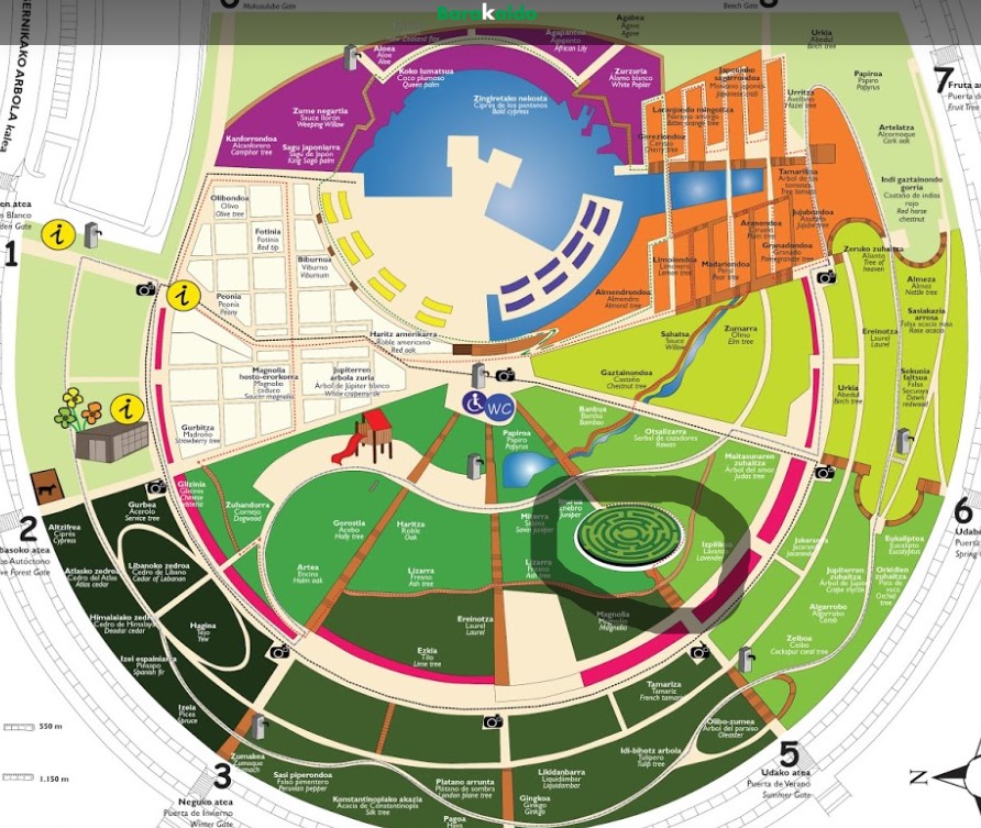 MAPA DEL JARDÍN BOTÁNICO